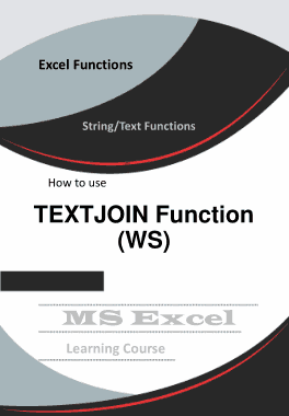 Excel TEXTJOIN Function How to Use in Worksheet Book