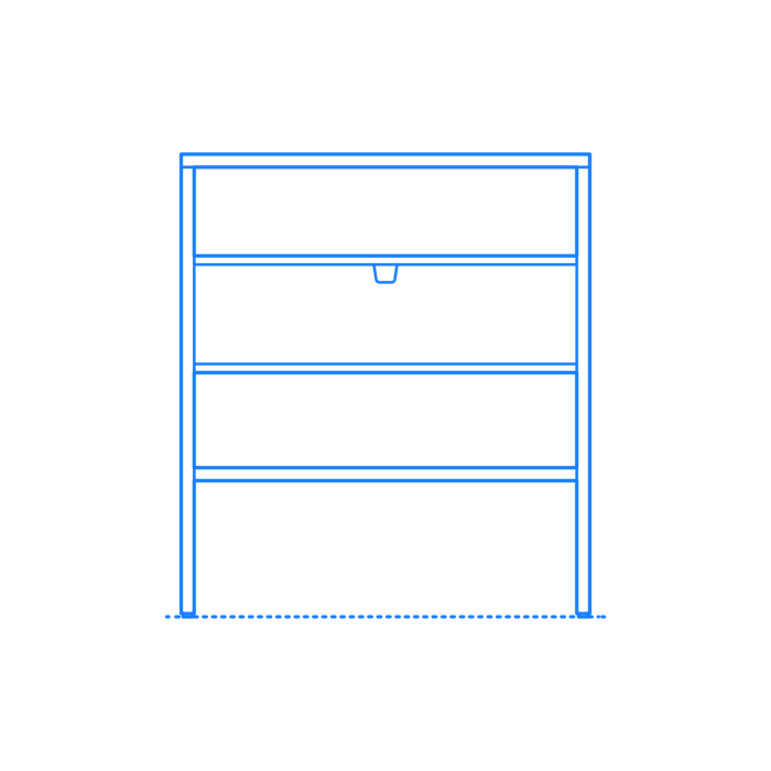 Free Download Vectors, Furniture Nightstands Ikea Nordkisa Nightstand Medium Line Art Svg Vector
