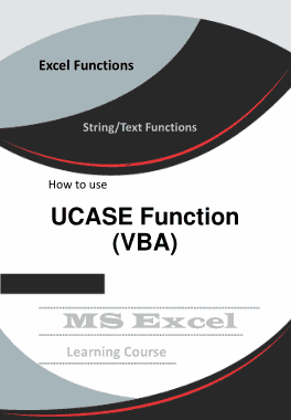 Excel UCASE Function How to Use in VBA Book