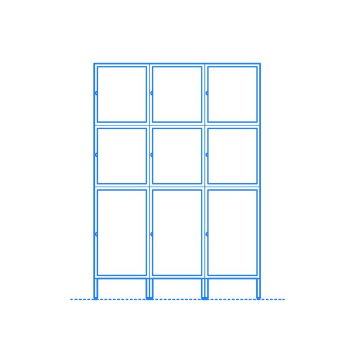 Free Download Vectors, Furniture Storage Cabinets Ikea Hallan Storage Combination 3 Wide Line Tracing Svg Vector