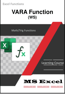 Excel VARA Function How to Use in Worksheet Book