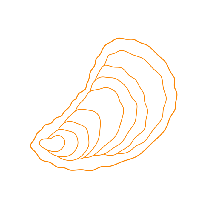 Free Download Vectors, Animals Gastropods Eastern Oyster Outline Svg Vector