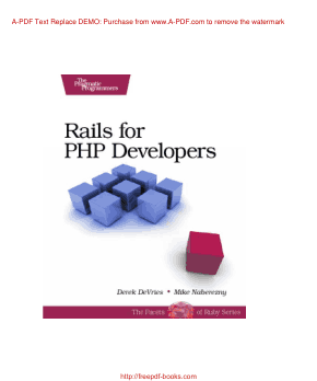 Rails For PHP Developers Book