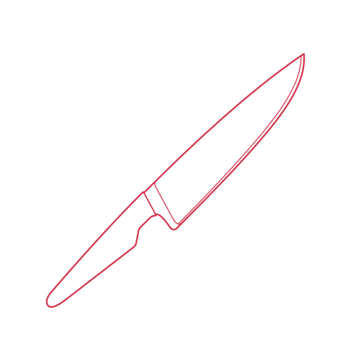 Free Vector, Objects Kitchen Knives Ikea Vorda Chefs Knife Line Tracing Svg Vector