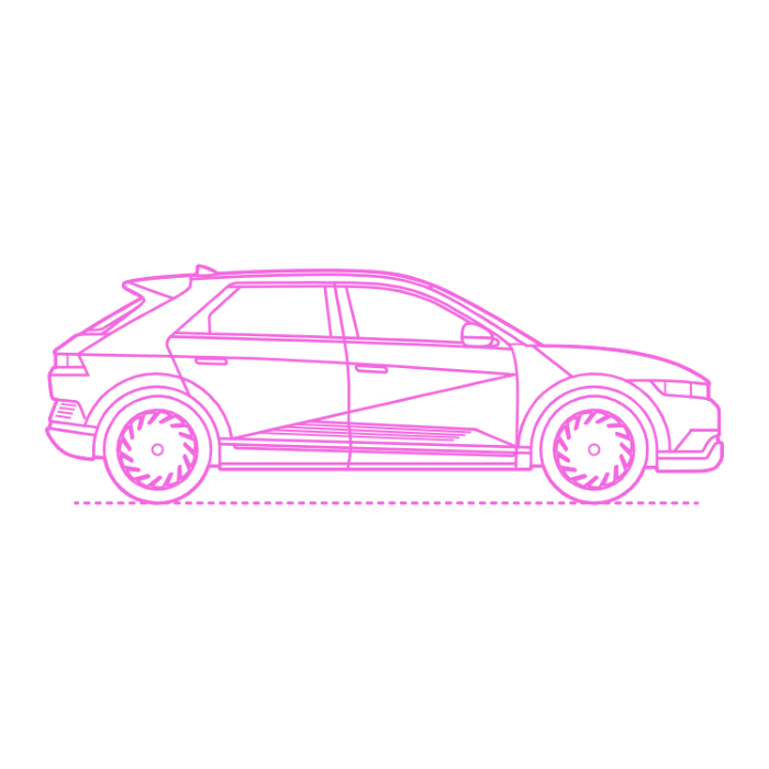 Free Download Vectors, Transport Compact Suvs Hyundai Ioniq 5 Line Tracing Svg Vector
