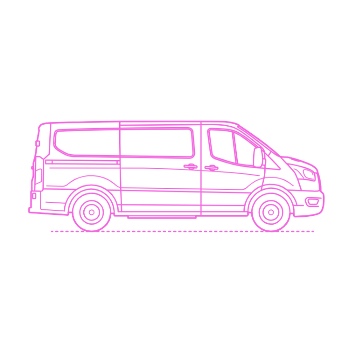 Free Download Vectors, Transport Full Size Vans Ford Transit Van Outline Svg Vector