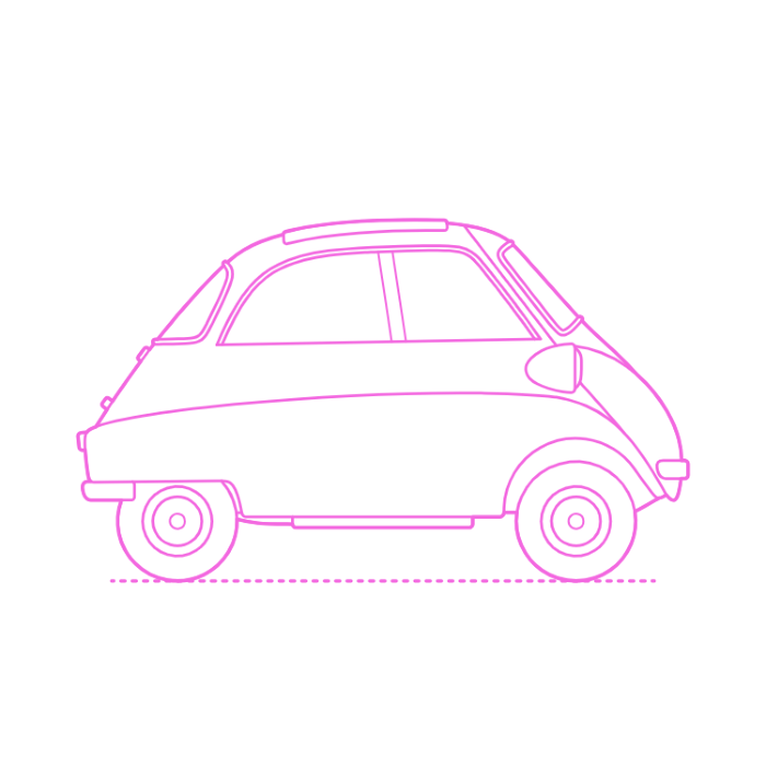 Free Download Vectors, Transport Microcars Outline Svg Vector