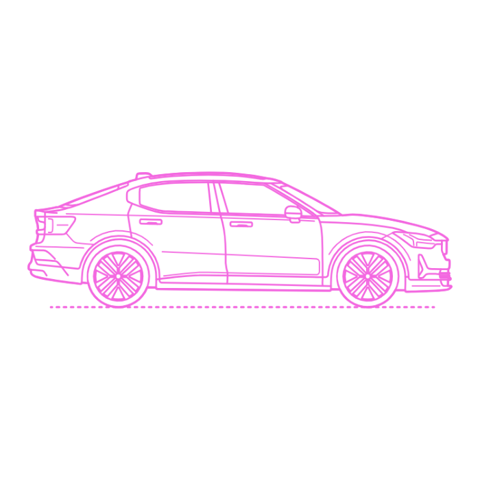 Free Download Vectors, Transport Mid Size Cars Polestar 2 Outline Svg Vector