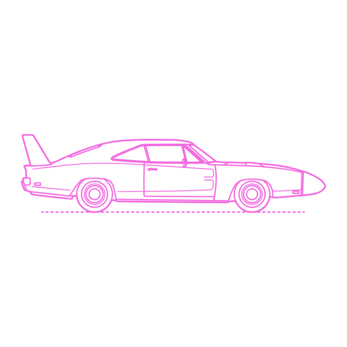 Free Download Vectors, Transport Muscle Cars Dodge Charger Daytona Drawing Svg Vector