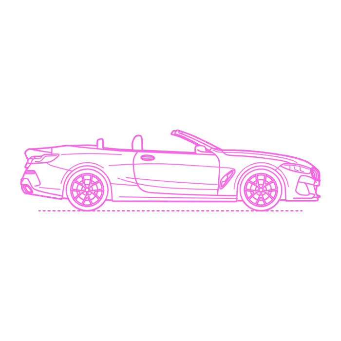 Free Vector, Transport Sports Cars Bmw 8 Series Convertible Drawing Svg Vector