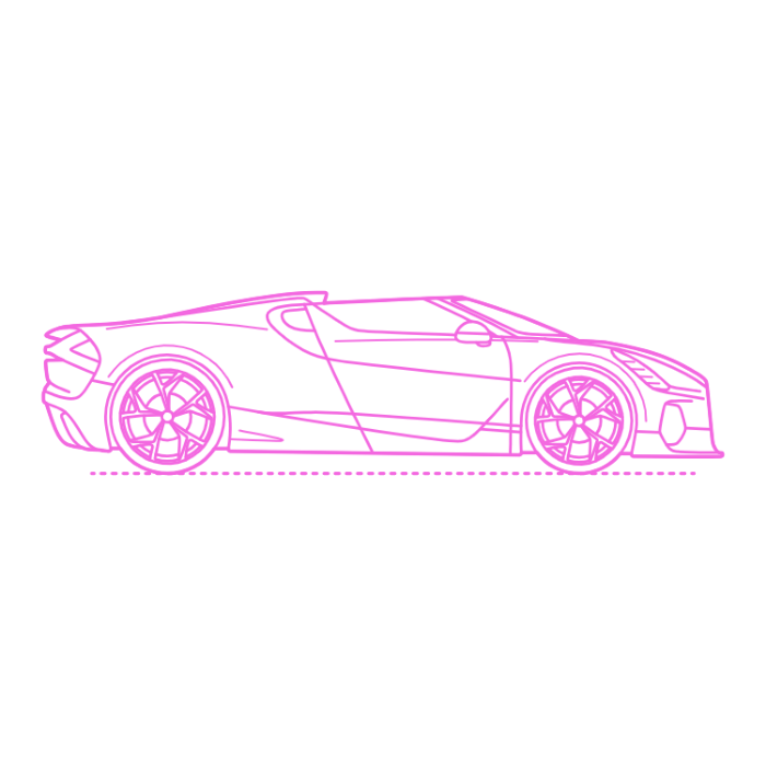 Free Download Vectors, Transport Supercars Bugatti Mistral Line Tracing Svg Vector