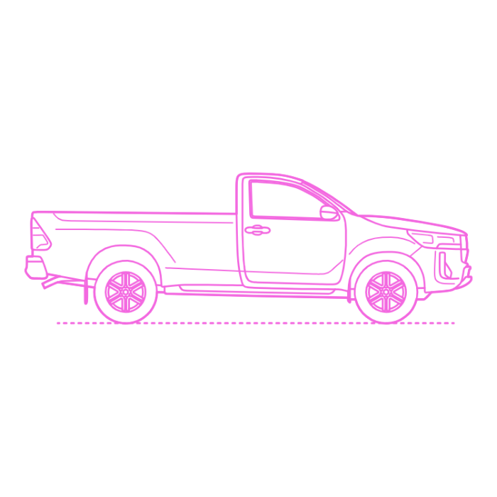 Free Download Vectors, Transport Mid Size Trucks Toyota Hilux Single Cab Line Art Svg Vector