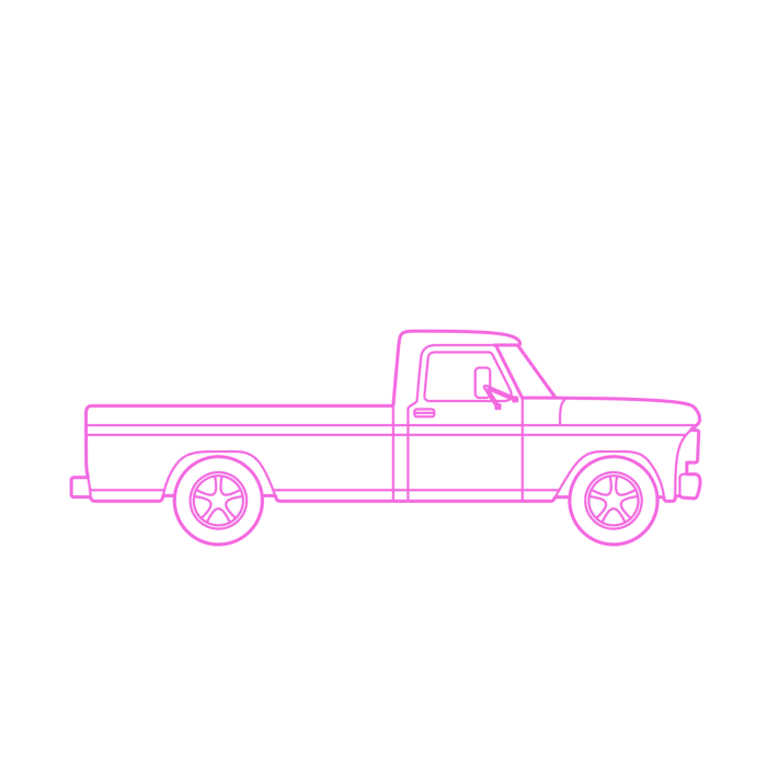 Free Download Vectors, Transport Trucks Ford F 100 1978 Line Tracing Svg Vector