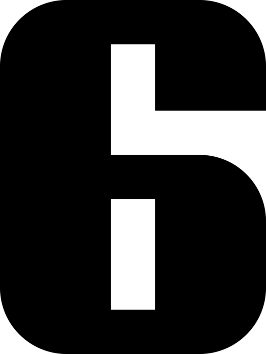 Free Download Vectors, Number 6 Alt Icon Svg