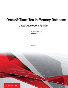Oracle Timesten In Memory Database Java Developers Guide Book