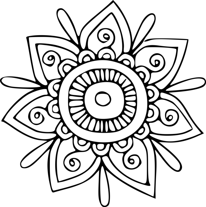 Free Download Vectors, Mandala Icon Svg