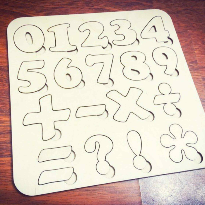 Free Download Vectors, Numbers Puzzle Template Free Laser Cut Vector