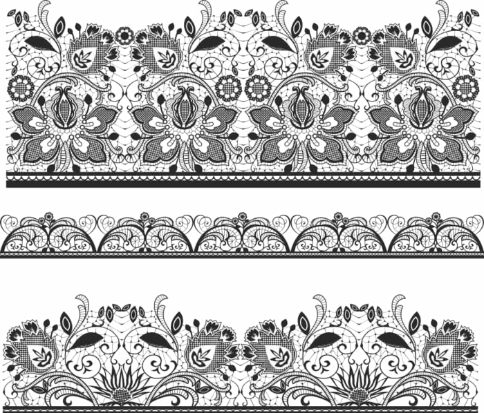 Free Download Vectors, Lace Material Free Laser Cut Vector