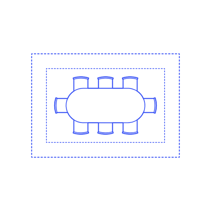 Free Download Vectors, Layouts Dining Rooms Racetrack Casual Medium Line Tracing Svg Vector