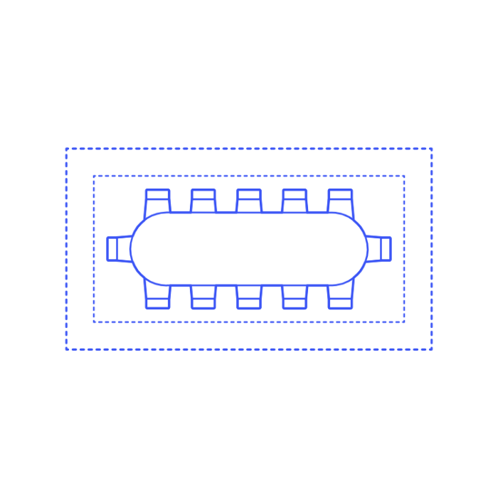 Free Download Vectors, Layouts Dining Rooms Racetrack Formal Large Line Art Svg Vector