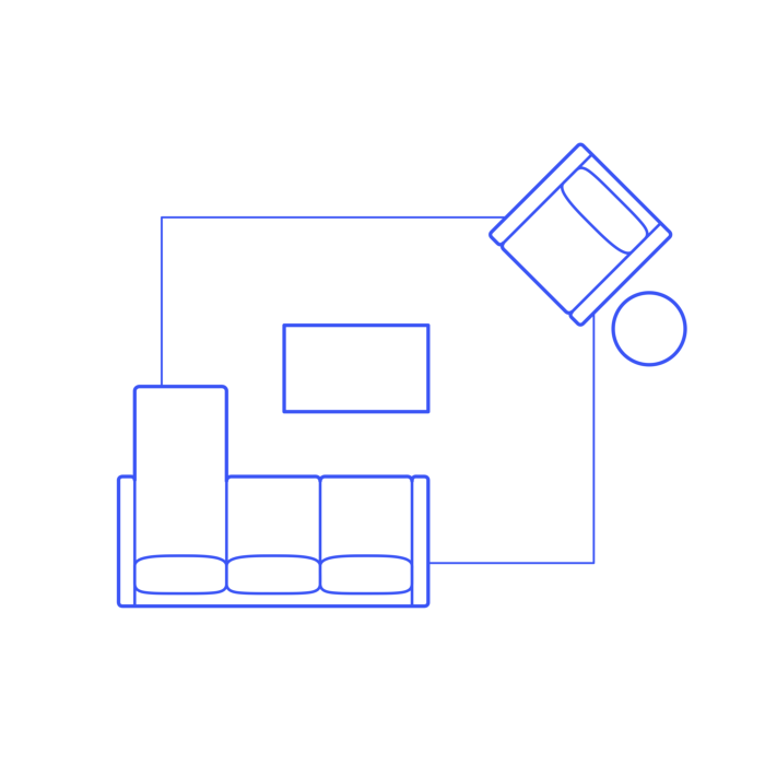 Free Download Vectors, Layouts Living Rooms Chaise Sofa Sectional Armchair Outline Svg Vector
