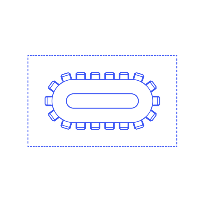 Free Download Vectors, Layouts Meeting Conference Rooms Rectangle Round Large Line Tracing Svg Vector
