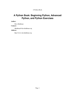 A Python Beginning Python Advanced Python and Python Exercises Book