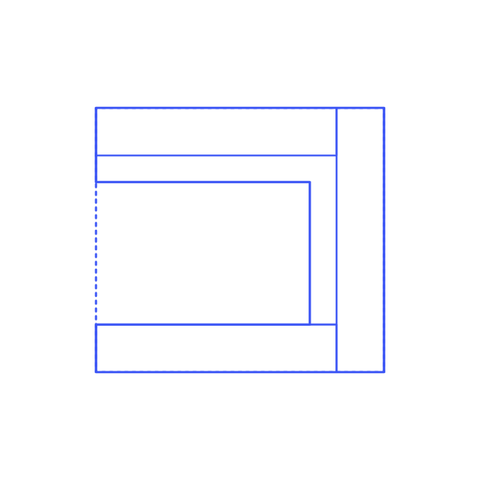 Free Download Vectors, Layouts Pantries Butler Open U Shape 2 Side Adjacent Drawing Svg Vector