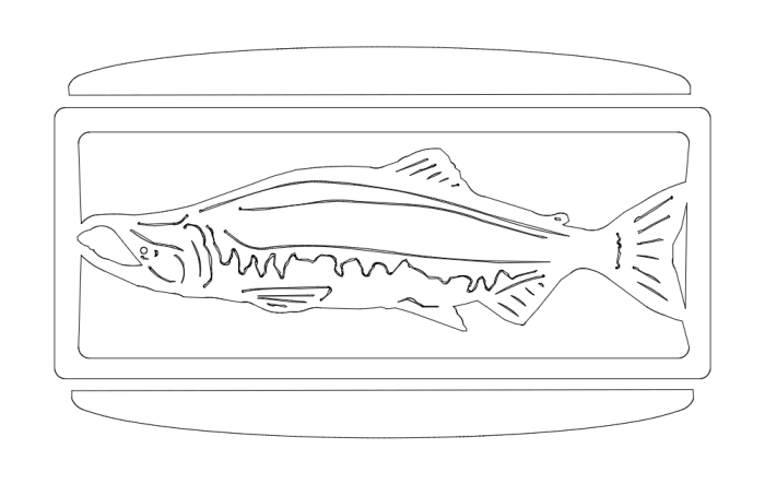 Free Download Vectors, 27 Inch Salmonw.Slots Sconce Laser Cut DXF File