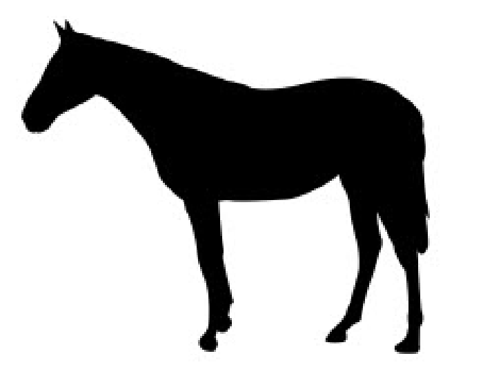 Free Download Vectors, Horse Standing Silhouette Laser Cut DXF File