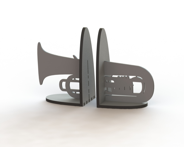 Free Download Vectors, Book Support Trumpet Model Laser Cut Laser Cut DXF File