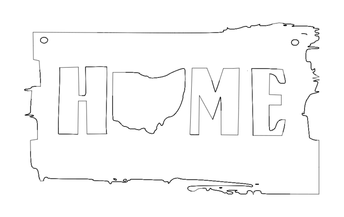 Free Download Vectors, Ohio Home Laser Cut DXF File