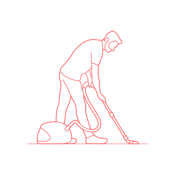 Free Download Vectors, Humans Poses Cleaning Vacuuming Outline Svg Vector