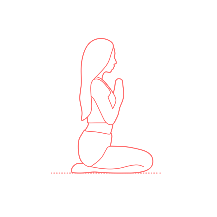 Free Download Vectors, Humans Yoga Poses Hero Pose Line Tracing Svg Vector