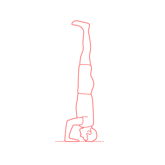 Free Download Vectors, Humans Yoga Poses Tripod Headstand Line Art Svg Vector