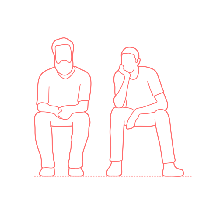 Free Vector, Humans Sitting Male Front 1 Line Art Svg Vector