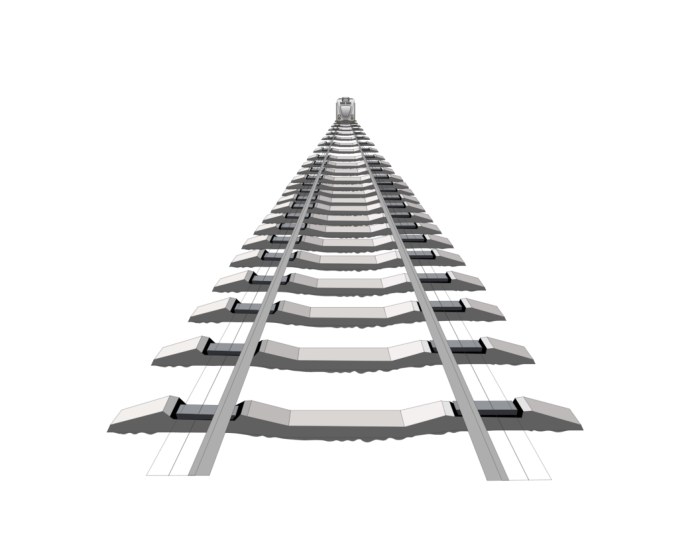 Free Download Vectors, Railway Lines Outline Svg Vector