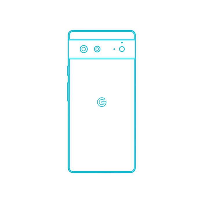 Free Download Vectors, Digital Google Pixel 6 Sketch Drawing Svg Vector
