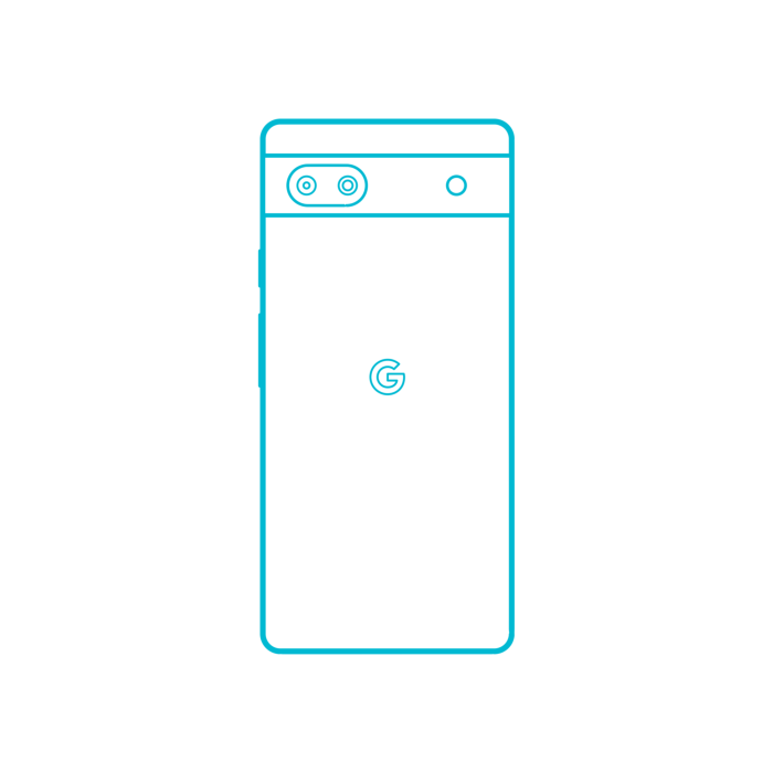 Free Download Vectors, Digital Google Pixel 6A Outline Drawing Svg Vector
