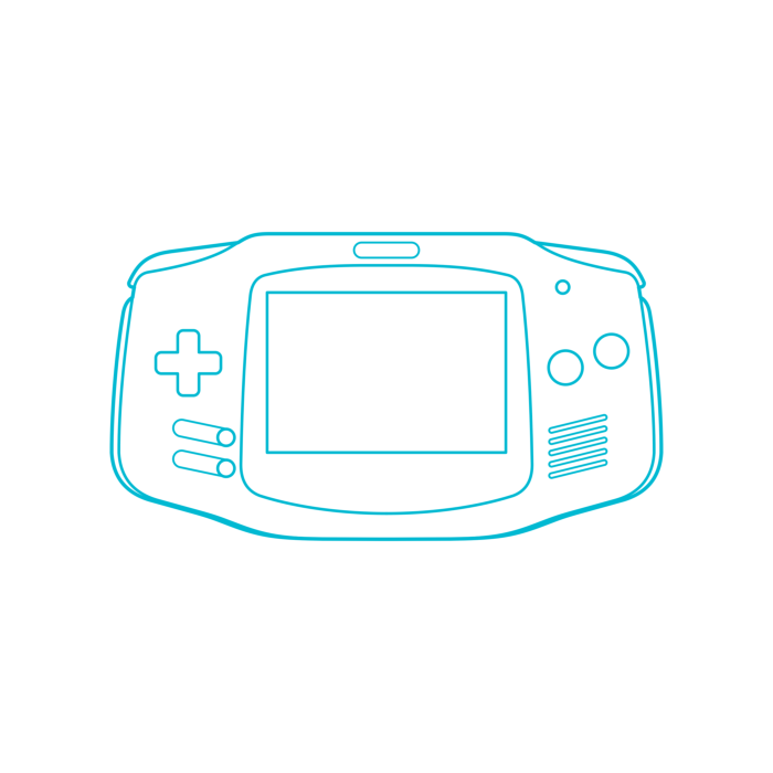 Free Download Vectors, Digital Handheld Game Consoles Game Boy Advance Gba Vinyl Cutting Svg File