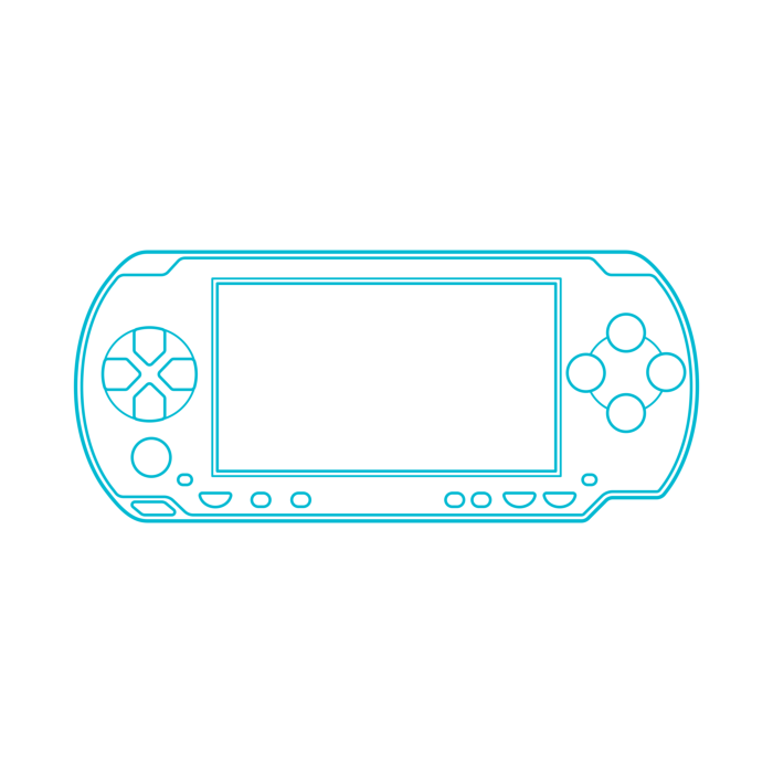 Free Download Vectors, Digital Handheld Game Consoles Playstation Portable Psp Sketch Svg Vector