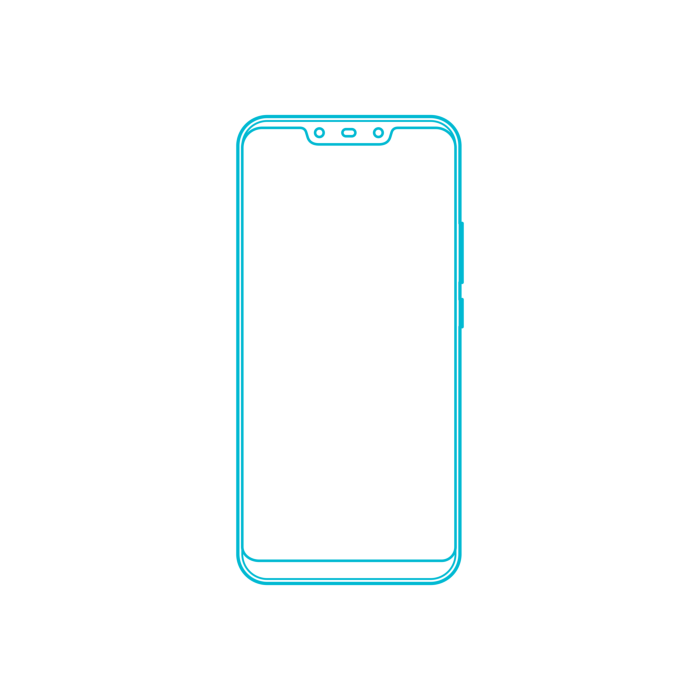 Free Download Vectors, Digital Huawei Phones Huawei Mate 20 Lite Technical Drawing Svg Vector