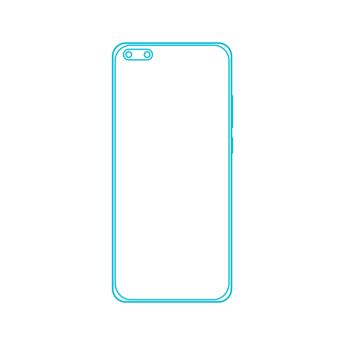 Free Download Vectors, Digital Huawei Phones Huawei P40 Pro Plus Editable Svg Line Art