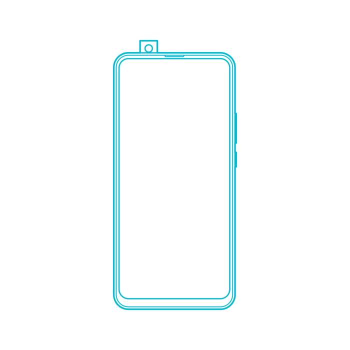 Free Download Vectors, Digital Huawei Phones Huawei Y9 Prime 2019 Contour Svg Vector