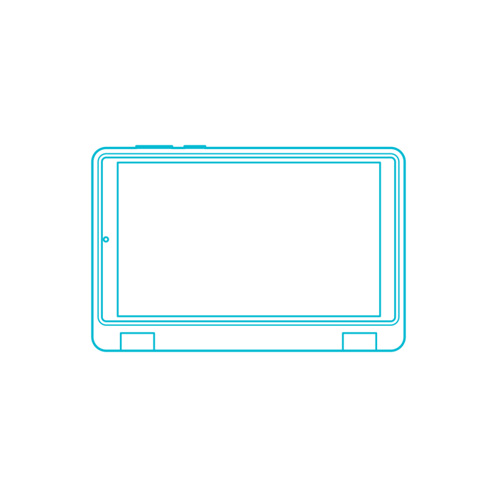 Free Download Vectors, Digital Huawei Tablets Huawei Mediapad T3 7 Kids 3G Outline Drawing Svg Vector