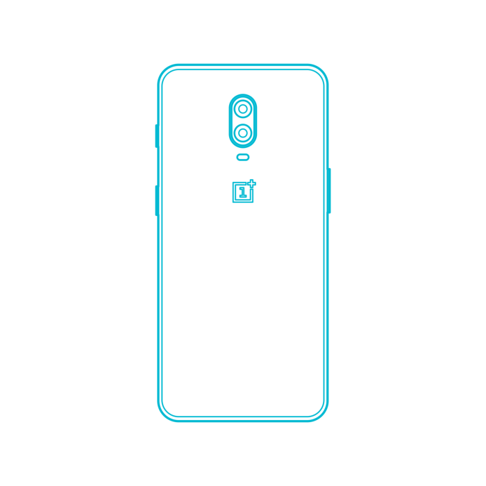 Free Vector, Digital Oneplus Phones Oneplus 6T Cad Style Svg Vector