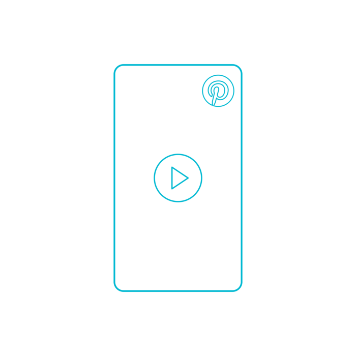Free Download Vectors, Digital Pinterest Pin Vertical Video Sketch Drawing Svg Vector