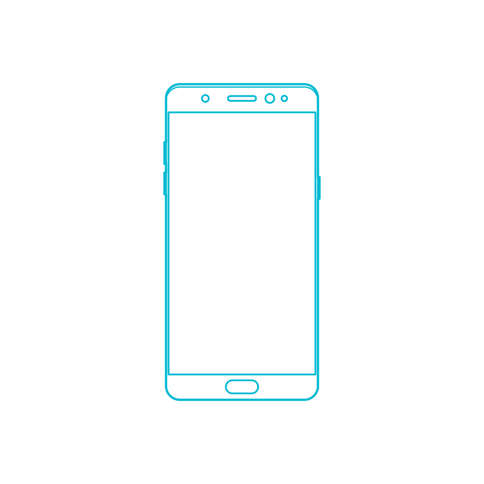 Free Download Vectors, Digital Samsung Galaxy Note7 Line Art Illustration Svg