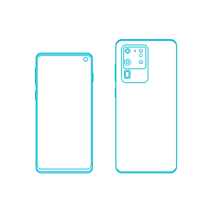 Free Download Vectors, Digital Samsung Galaxy Smartphones Sketch Drawing Svg Vector