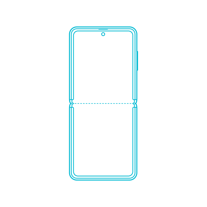 Free Download Vectors, Digital Samsung Galaxy Z Flip Contour Svg Vector